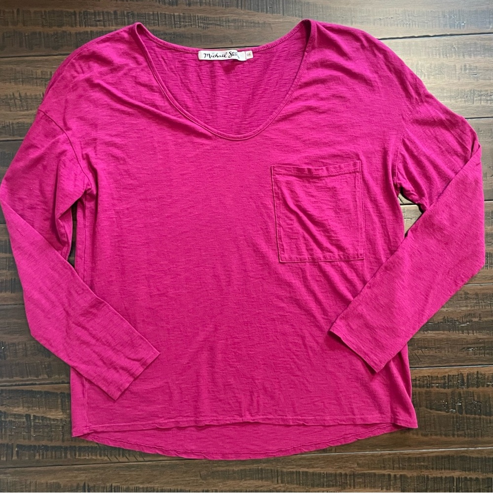 Michael Stars Long Sleeve Supima Top One Size
